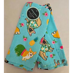 Cynthia Rowley Dish Towels Set of 2 Hawaiian Dog Clothes Cute Chritmas Gift NWT